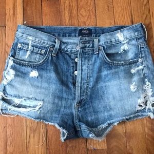 Agolde denim shorts